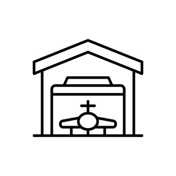 recommend clip art: Hangar outline icons, minimalist vector illustration ,simple transparent graphic element .Isolated on white background