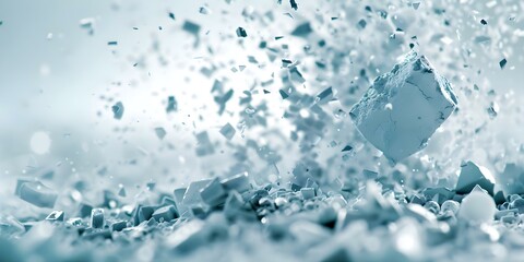 Creation of Space for New Particles by Breaking Apart a Particle. Concept Particle Breakdown, New Particles, Space Creation, Particle Transformation, Particle Physics