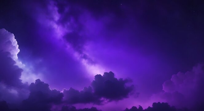 Purple mystical moonlight sky with clouds aky and space galaxy