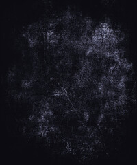 Dark blue grunge scratched background, old wall, distressed horror texture