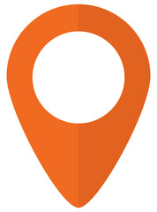 Flat icon map marker isolated on white background.