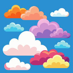 The sky is filled with a variety of colorful clouds during the daytime