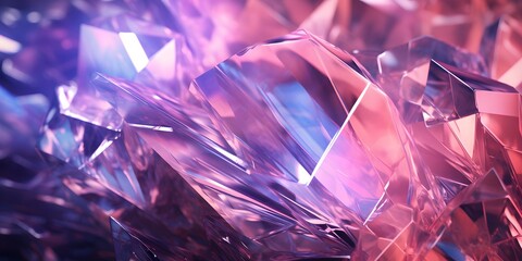 Holographic background with glass shards, Abstract Pattern, Magical Effect