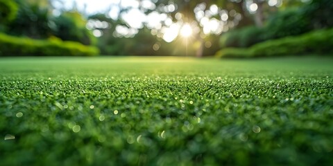 Naklejka premium High-Quality Synthetic Turf Texture Ideal for Landscaping and Decorative Projects. Concept Synthetic Turf, Landscaping Texture, Decorative Surfaces, Artificial Grass, High-Quality Materials