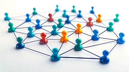 A group of people connected together in a network.