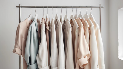 create images of clothes on a rack