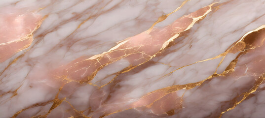 Rose Gold Marbled Bliss background marble. Generative AI.	
