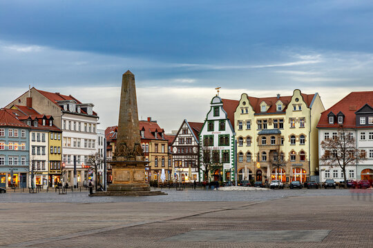 The old city center of the cathedral square in Erfurt
