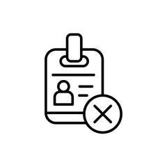 Fototapeta premium Jobless outline icons, minimalist vector illustration ,simple transparent graphic element .Isolated on white background