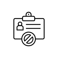 Jobless outline icons, minimalist vector illustration ,simple transparent graphic element .Isolated on white background