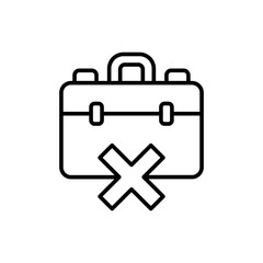 Jobless outline icons, minimalist vector illustration ,simple transparent graphic element .Isolated on white background