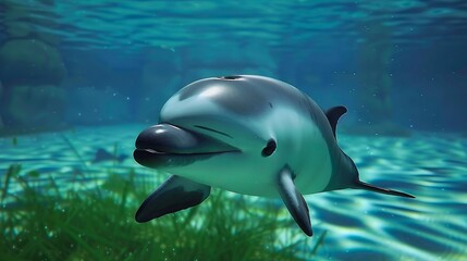 Obraz premium Dolphins in the ocean.