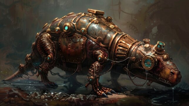 Steampunk Lystrosaurus.