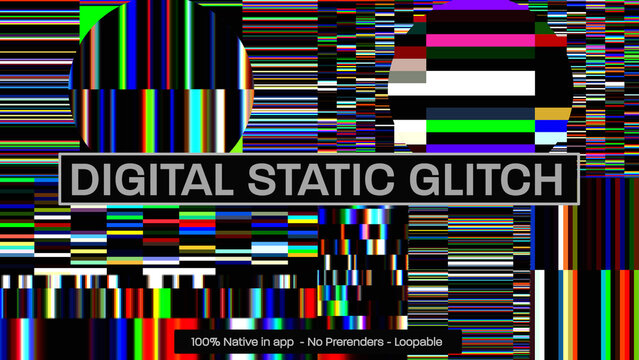 Digital Static Glitch Dynamic Motion Overlays