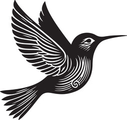 Obraz premium BIRD silhouette on a white background