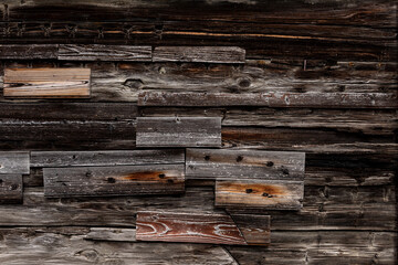 Old Wooden wall overlapping in vintage style.