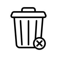 Delete icon. sign for mobile concept and web design  color editable