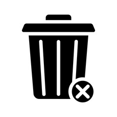 Delete icon. sign for mobile concept and web design  color editable