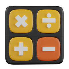 Fototapeta premium 3d render Calculator illustration