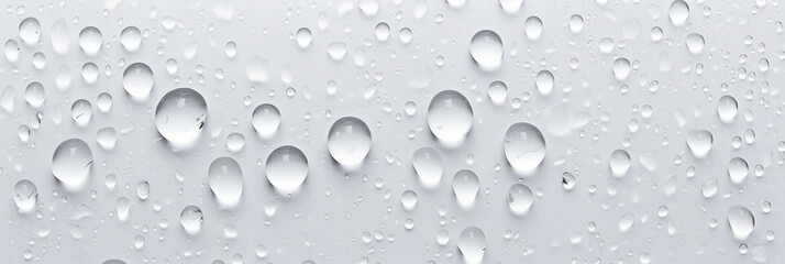 Water drops on a white background	