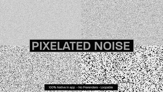 Pixelated Noise Dynamic Motion Overlays 