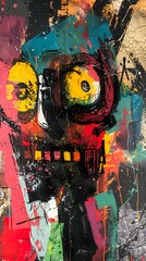 Abstract Skull Painting.