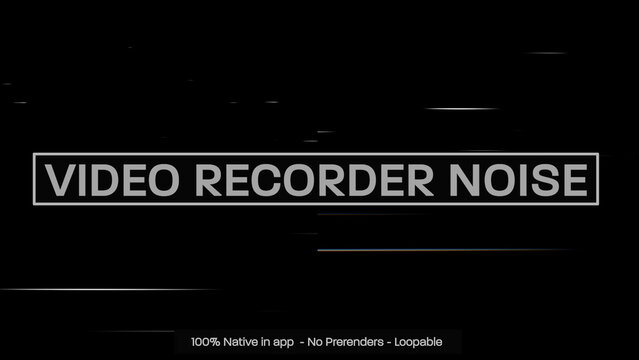 Video Recorder Noise Dynamic Motion Overlays 
