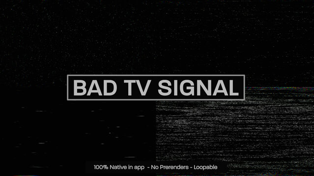 Bad Tv Signal Dynamic Motion Overlays 