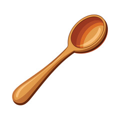 wooden spoon isolated on white