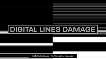 Digital Lines Damage Dynamic Motion Overlays