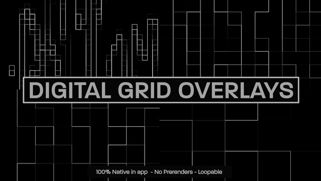 Digital Grid Artifacts Dynamic Motion Overlays 