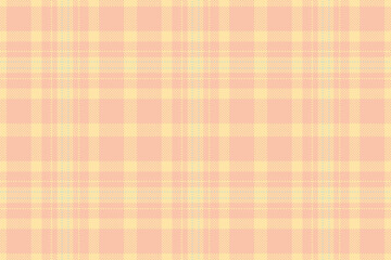 December texture seamless plaid, thin fabric pattern tartan. 1950s vector textile check background in orange and amber colors.