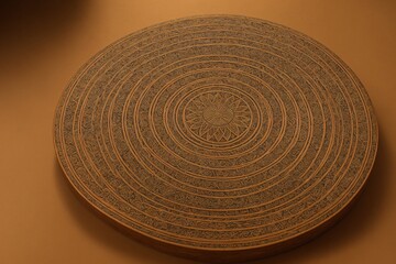 Mandala sacred geometry pattern pebble beach Buddhism order
