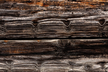 Dark rustic burnt wood rough texture. Abstract backgroung