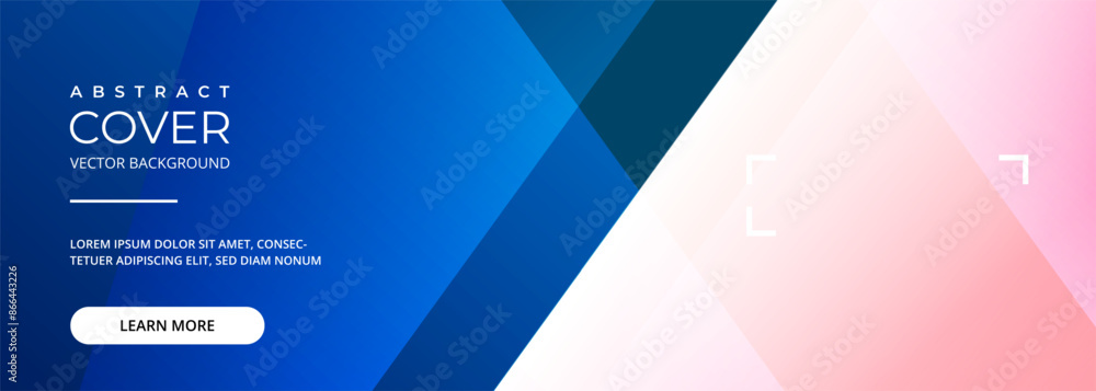 Aufkleber blue and pink abstract modern advertising promotion banner design. pink and blue vector illustration