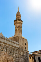 Minaret of Qaitbay on Umayyad Mosque. Western Minaret. Damascus