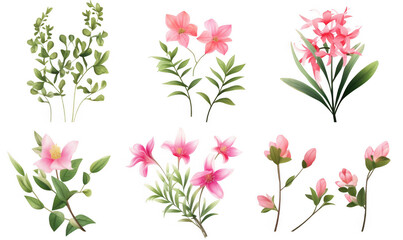 Watercolor Blue and White Floral Arrangement