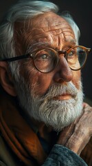 German elderly man with a thoughtful look