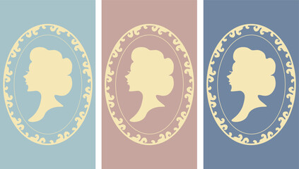 Bridgerton concept, Ladies from 18th-19th century, Wallpaper vector. Phone wallpaper, Vector illustration. Trendy background.