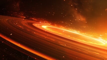  Glorious Saturn's Rings Astronomical Abstract Illustration with Fluff Texture and Fluorescent Colors, Space Station Ultra Detailed Close-Up, Inspired by Nature Abstractions, UHD 16K