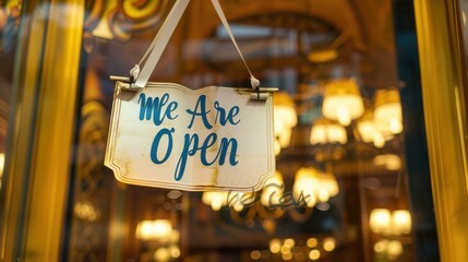 The open storefront sign