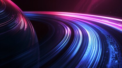  Glorious Saturn's Rings Astronomical Abstract Illustration with Fluff Texture and Fluorescent Colors, Space Station Ultra Detailed Close-Up, Inspired by Nature Abstractions, UHD 16K