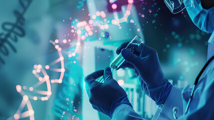 Scientists conducting genetic research, biotech science, human biology, and pharmaceutical technology in a lab setting. Ideal for medical and biotechnology visuals.





