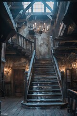 Obraz premium A magical academy where young witches and wizards learn to harness their powers and uncover ancient secrets.