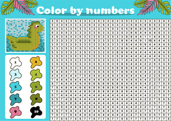 Pixel coloring page with dinosaur shaped inflatable ring