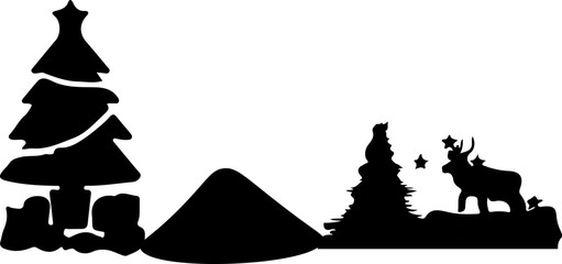 santa claus and christmas tree