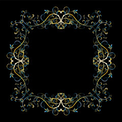 Decorative frames, Retro ornamental frame, Vintage rectangle ornaments and ornate border	