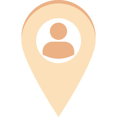 User Location vector icon in the flat style 