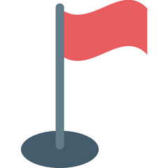 Flag vector icon in the flat style 