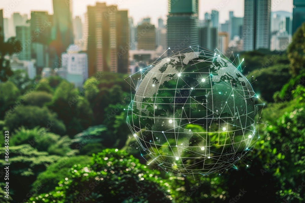 Poster an ai-driven environmental monitoring system tracking climate changes, predicting natural disasters,
